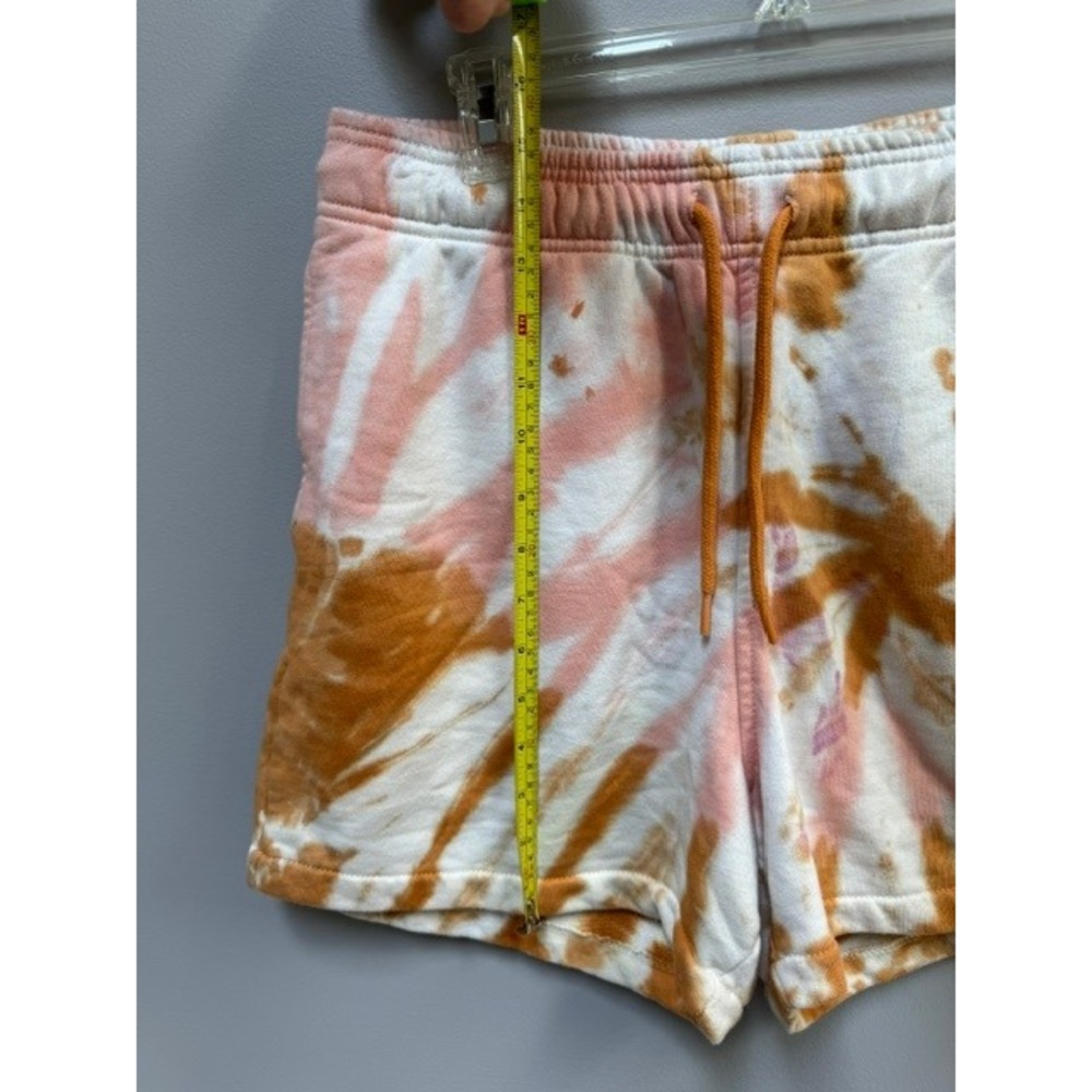 Dickies Orange Pink Tie Dye Fleece Sweat Shorts Mens Medium Drawstring EUC - Picture 6 of 8